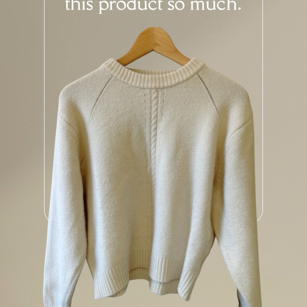 SHEIN Cozy Cream Sweater Size M